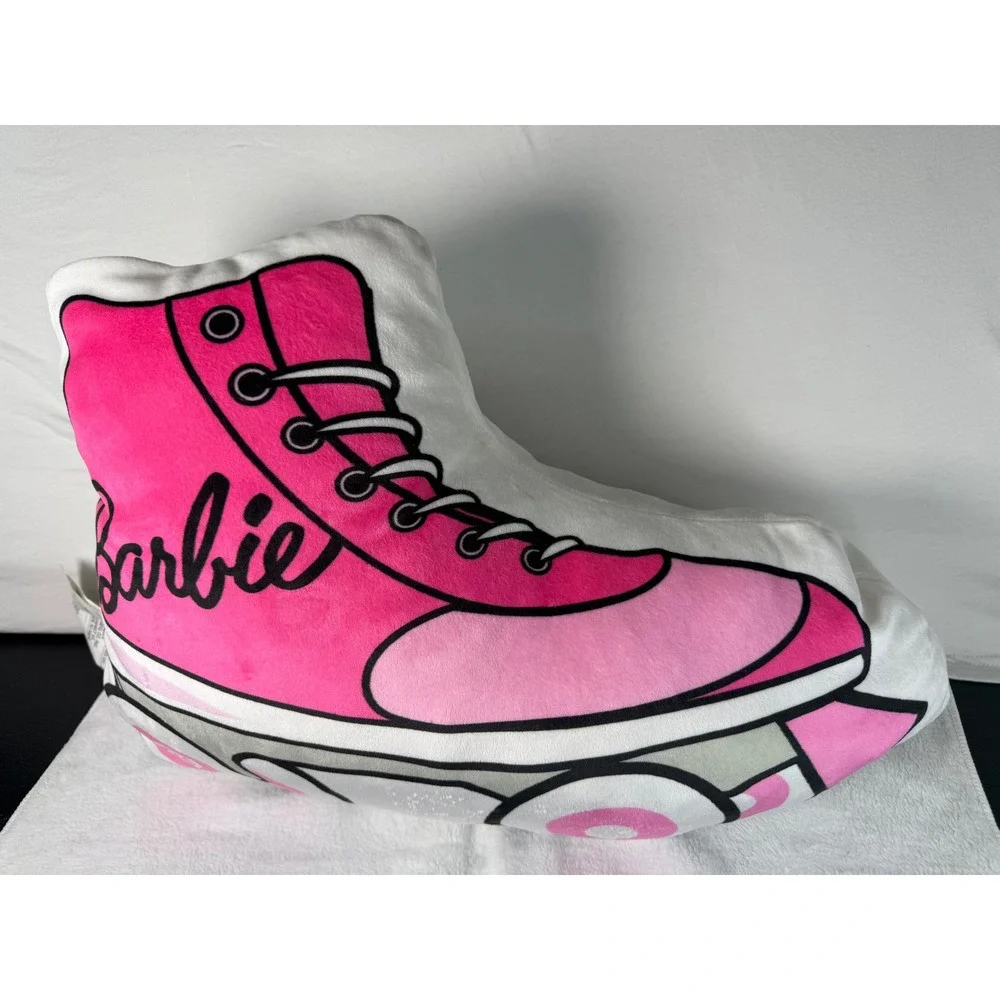 Barbie Roller Skate Plush Pillow Kids OS Pink Excellent Graphic Print